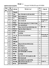 Phân phối chương trình giảng dạy lớp 3 - Năm học 2016-2017